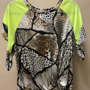 Now N Forever M boutique knot animal leopard tunic